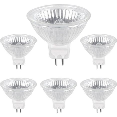 Ampoule Halogene GU5.3 50W 220V, 680lm Blanc Chaud 2700K Dimmable, Ampoule Spot Halogène MR16, pack de 6 (1/5)