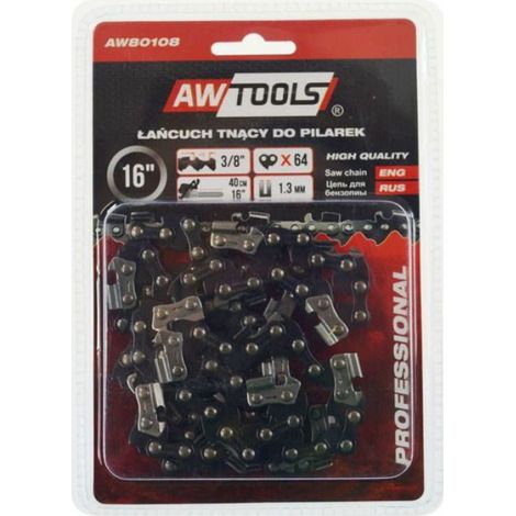 Chaine De Tronconneuse - 40 Cm - Pas 3/8 Pouces - 64 Maillons - Rainure 1 3 Mm - 1 Unite (1/5)