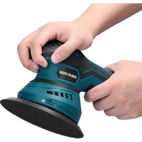6-Zoll-Akku-Exzenterpoliermaschine, 8 Geschwindigkeitsstufen, einstellbare elektrische Poliermaschine, multifunktional zum Polieren von Metall, Schleifen von Holz und Entgraten (1/5)