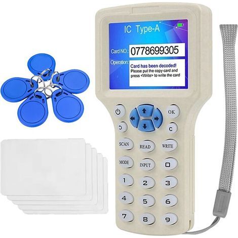 Compatible avec les lecteurs de cartes à puce NFC RFID et les photocopieurs de porte-clés/cartes. Graveur RFID 5X CUID 125K 13,56 MHz pour cartes IC/ID. (1/2)