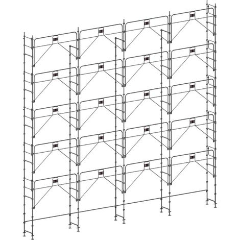 Gerüst 156m² - Struktur allein - Gelände Version - MEKA48P-156-S