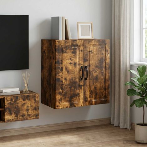 vidaXL Mobiletto a muro Rovere Fumo 59 x 31 x 60 cm (1/5)