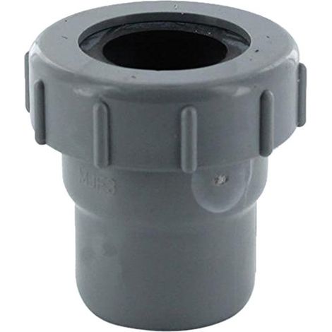 Wavin manguito VIS doble hembra PVC gris 40 mm