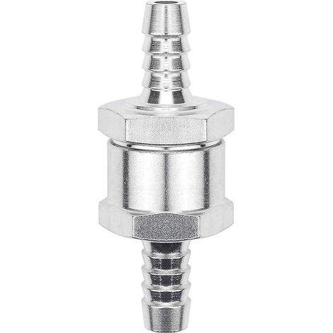 Clapet anti-retour unidirectionnel en alliage d'aluminium chromé de 8 mm (1/4 pouce), adapté à l'essence, au diesel et à l'eau de mer. (1/5)