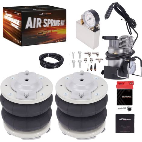 Kit de suspensión neumática, compatible con Fiat Ducato 1994-2024, capacidad de carga de 4000 kg, presión de aire ajustable, material de goma duradero, mejora del confort de conducción. (1/5)