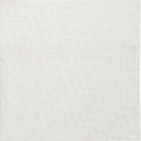 Tapis en Tissu Jacquard 160 x 160 cm Forme Carrée Blanc Cassé Antero (1/5)