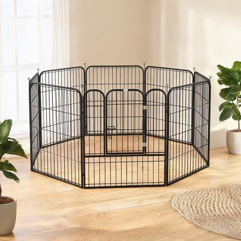 Barrière pour chien schwarz en stahl 80 x 1 x 80 cm (1/5)
