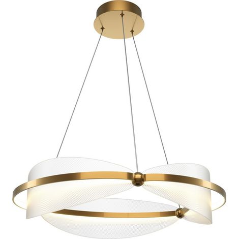 Maytoni Breeze Lampada a sospensione moderna in ottone 3000K 2700lm con paralume in acrilico (1/2)