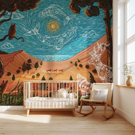 Papier peint océan mythologique chambre enfant papier peint