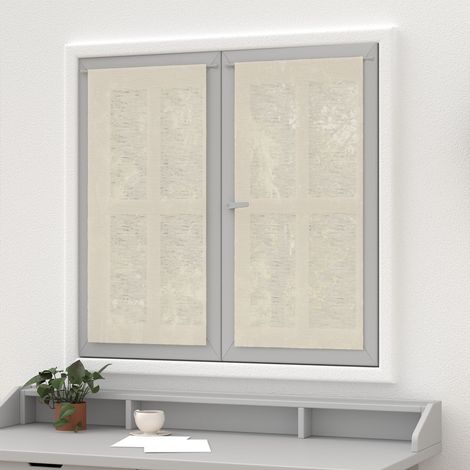 Paire de brise bise lin 45x90 cm LINEN naturel, par Soleil d'Ocre
