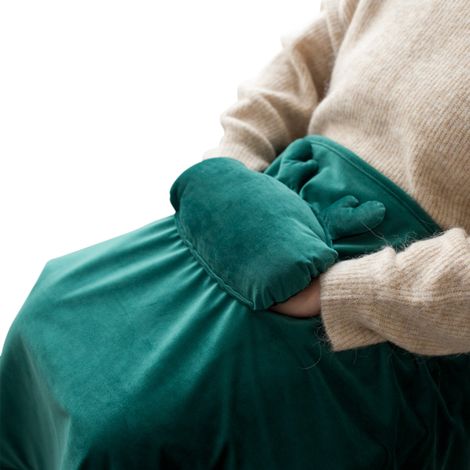 Couverture chauffante USB en laine d'agneau verte 115x72cm, chauffage rapide pour mains et corps, bureau et maison (1/5)