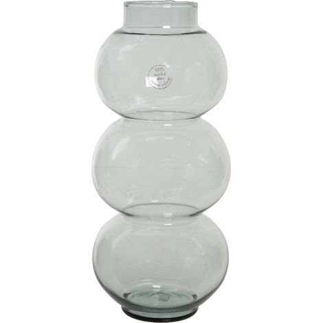 Vase aus recyceltem Klarglas, 38 cm hoch