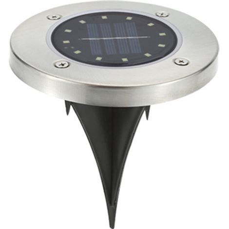 Beyamis lampe solaire encastrable à 12 LED pour allée extérieure, jardin ou terrasse (1/5)
