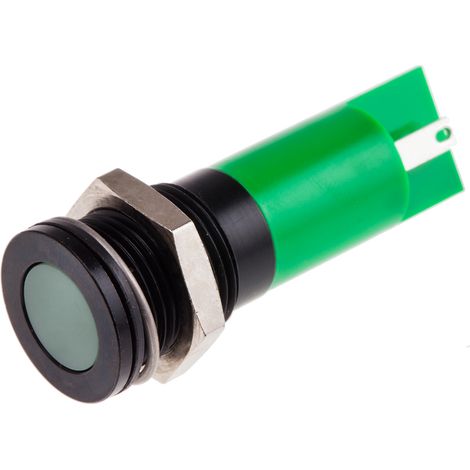 Voyant LED lumineux Vert RS PRO, dia. 14mm, 24V c.c., IP67 ( Prix pour 1 ) (1/2)