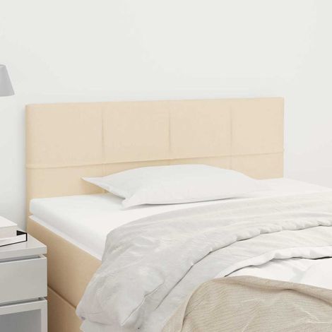 Tête de lit Crème 100x5x78/88 cm Tissu (1/5)