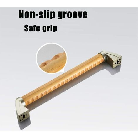 34 cm langer Haltegriff aus Holz fürs Badezimmer, rutschfest, wasserdicht, sicher für Senioren und Menschen mit eingeschränkter Mobilität (1/5)