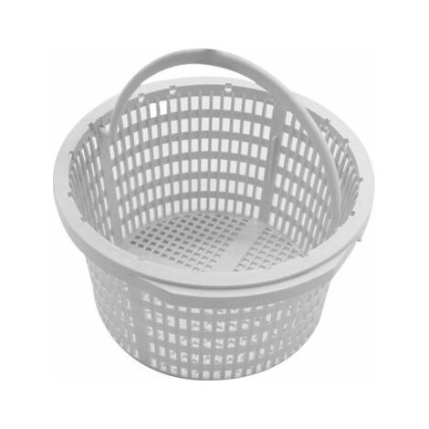 Panier rond pour skimmer de piscine Diam 19 cm Blanc (1/4)