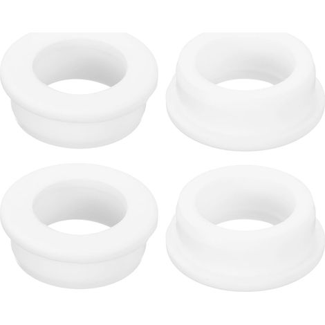 4Pcs Bagues en Caoutchouc 1-1/2" (38mm) Trou de Perçage, 1-1/8" (28mm) Trou D'Id Bouchon de Trou en Caoutchouc de Silicone Blanc Gasket pour le Câblage, L'Automobile (1/5)
