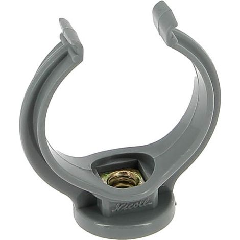 Nicoll – Collier de serrage lyre insert p.7/150 Ø63 gris – Polypropylène – Amortissement des bruits – Embase 12mm d'épaisseur