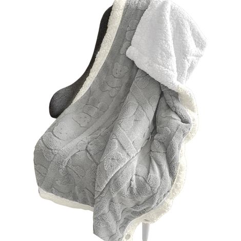 Châle Couverture Doudoune Polaire à Boutons Couverture à Porter Pour Bureau Hiver Lecture Canapé Lit Fauteuil Camping (1/5)