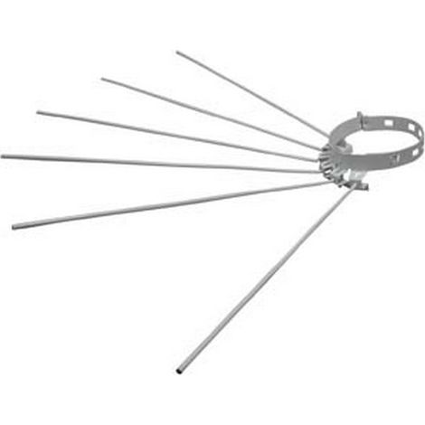 6PZ STENDIBIANCHERIA RAGGERA 6 RAGGI STUFE SMALTATO BIANCO  cm8/15