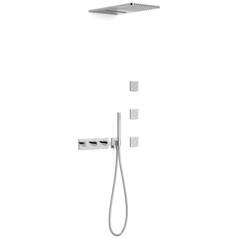 Kit robinet thermostatique encastré à 4 voies B-system pour douche Chrome - TRES 30725405