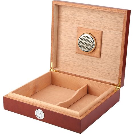 Boîte à cigares en bois peint, boîte en pin et cèdre, boîte à cigares humidificateur