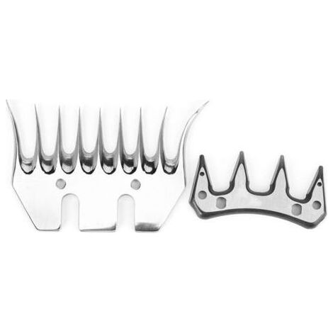 Lame de tondeuse à moutons en acier inoxydable, remplacement de coupe haute dureté (9 dents courbées (+ lame pivotante)) (1/5)