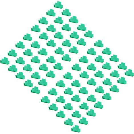 100 pinces de fixation pour film de serre, filet de couverture, tunnel, arceau, cadre, tige, pinces de fixation pour film de serre, 8 mm / 0,3 po (1/5)