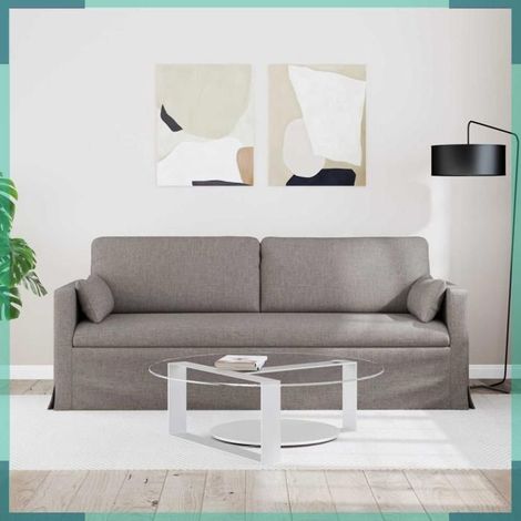 42024373 Canapé Taupe 198 x 78 x 80 cm tissu (1/5)