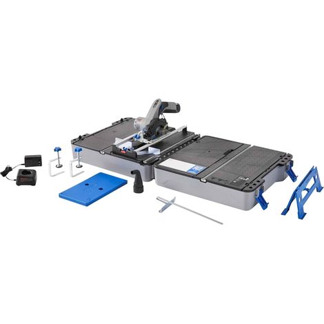 Dremel Blueprint 12V Saw Station Portatile Brushless con Sega Compatta Senza Fili, 1 Mobile Mallet, 2.0 Ah Batteria+Caricabatterie, 1 Lama per sega multimateriale, 1 Guida di taglio, 2 Morsetti (1/5)