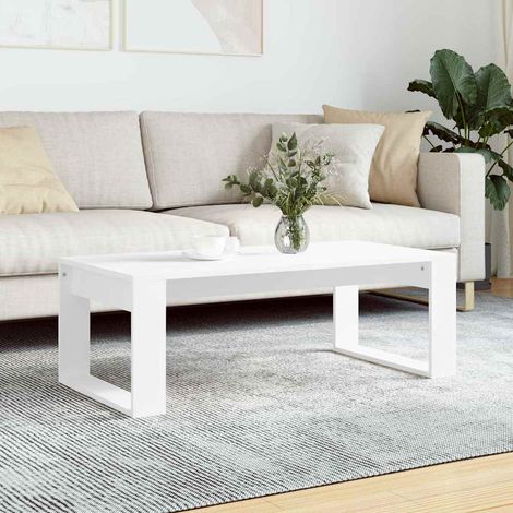 vidaXL Tavolino da Salotto Bianco 102x50x35 cm in Legno Multistrato (1/5)