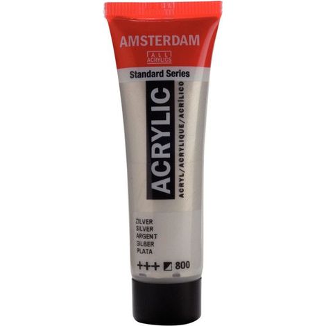 Peinture acrylique - Amsterdam - Standard - 20 Ml - Couleur Argento - Résistante à la lumière (1/2)
