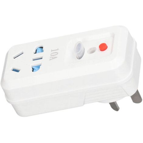 Adaptateur de Prise avec Disjoncteur 10A, Protecteur de Fuite de Courant, Conversion pour Prises AU 220V