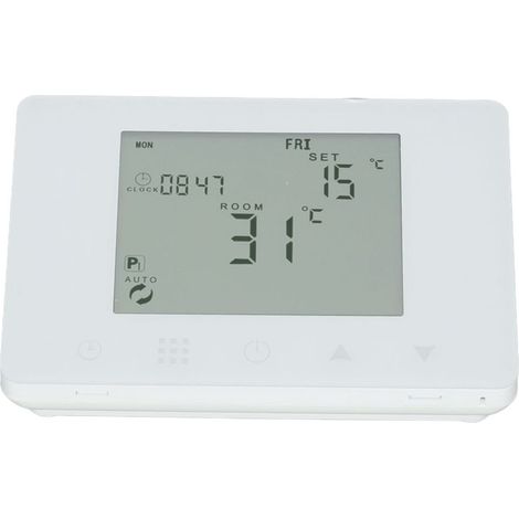 Contrôleur de Température DC5V 1A Écran LCD rétroéclairé Programmable Thermostat de Chauffage électrique Intelligent pour Chaudière à Gaz et Système de Chauffage par le Sol à Eau