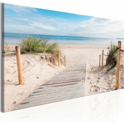 Tableau plage charmante - 150 x 50 cm (1/4)
