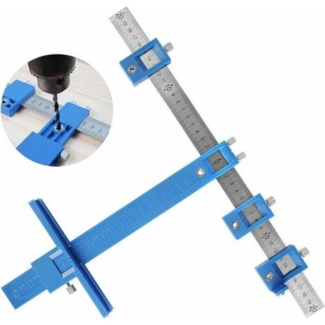 Gabarit de Quincaillerie Repère de Perforation Guide de Perçage Manchon de Gabarit pour Gabarit de Gabarit Outil de Mesure Perçage du Bois Trou de douille