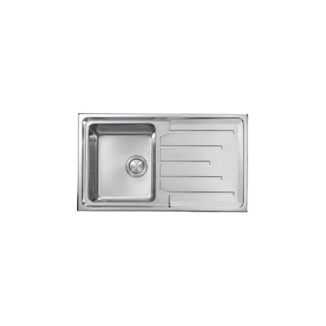 Lavello BRANDO F3" 1 vasca versione reversibile + gocciolatoio ACCIAIO INOX incasso SOPRATOP 86,0 X 50,0 prof. 21 (1/5)
