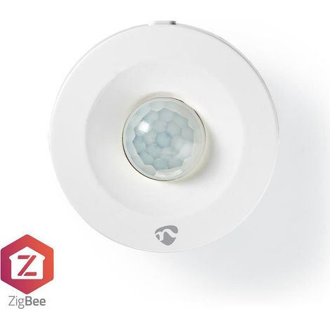 Sensor de movimiento inteligente smartlife zigbee 30 funciona con pilas ip20 angulo del detector 120 alcance del detector 5 m max duracion de la bateria 12 meses blanco