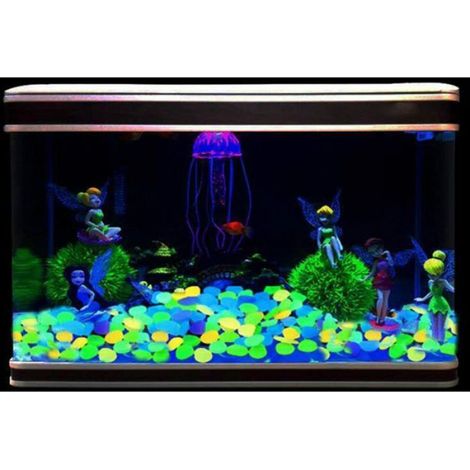 100 galets artificiels lumineux pour jardin, aquarium, trottoir, piscine, allée, pelouse, terrasse (colorés) (1/5)