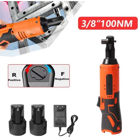 Tournevis sans fil rechargeable – Cliquet angle droit 3/8 – Dévissage vissage – Outil réparation mécanique auto (1/5)