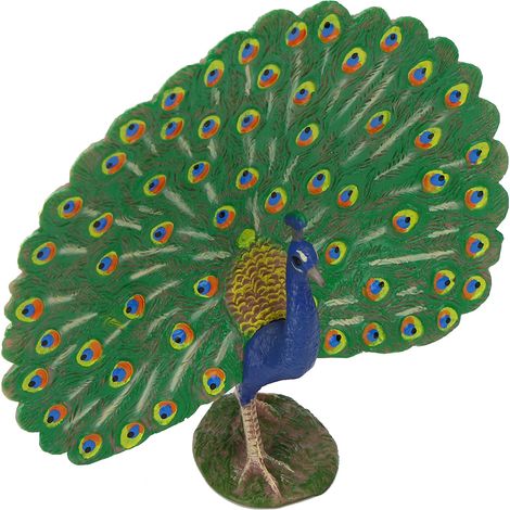 Paon miniature très réaliste, décoration pour la maison ou le bureau, jouet pour enfants (1/5)
