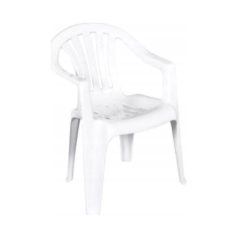 Sedia da giardino in plastica Zircon bianca