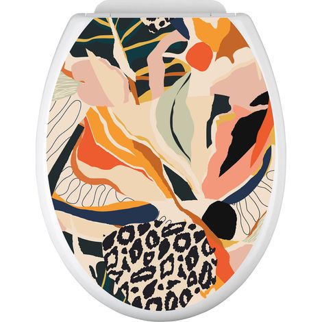 Stickers Abattant WC - Design - 35x43 cm - Adhésif BRILLANT (1/2)