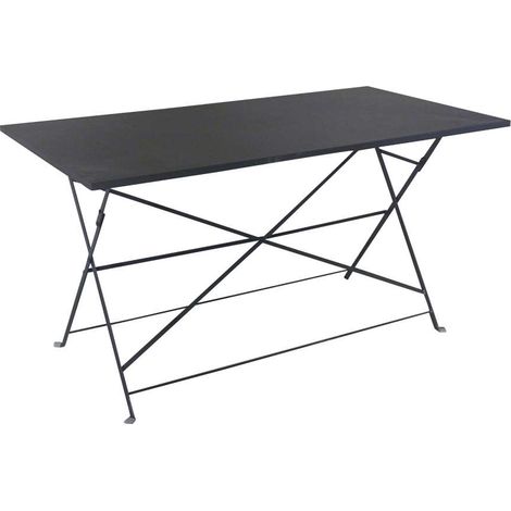Tavolo Pieghevole in Metallo Antracite - 70x140 cm (1/5)