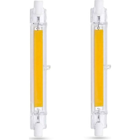 Pack de 2 bombillas LED R7S 118 mm 13 W, blanco frío 6000 K, 1000 lm, equivalente a R7S J118 80 W halógena de 100 W, no regulable