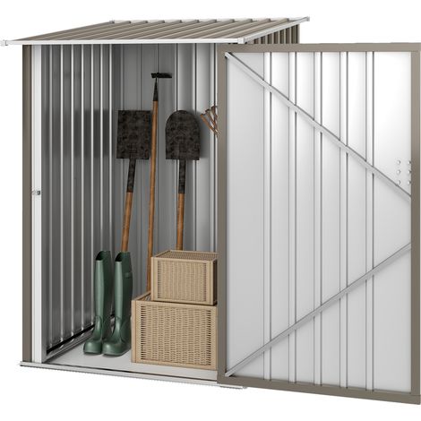 Abri de Jardin 1m² - Remise pour Outils - cabanon Porte verrouillable - dim. 1L x 1,03l x 1,6H m - tôle d'acier ondulée (1/5)