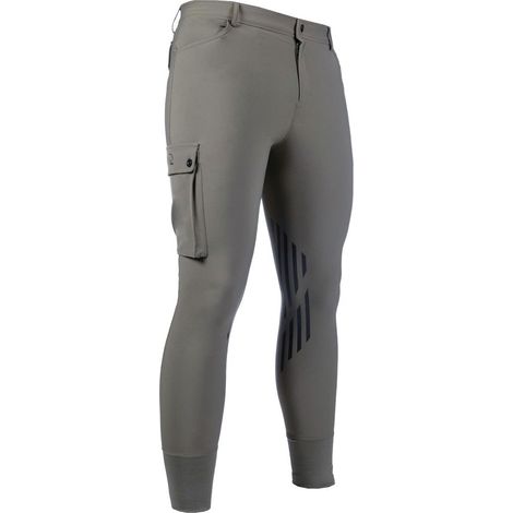 44 IT, verde oliva 5700: Pantaloni da equitazione Cargo con grip in silicone al ginocchio
