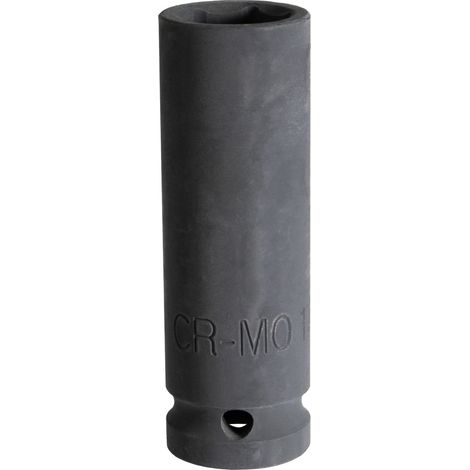 Schwarze Schlagschrauber-Nuss, 1/2" lang, 6-kant, 17 mm