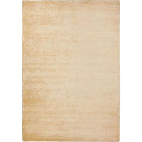 Tapis Moderne en Viscose 160 x 230 cm Fait Main Salon Bureau Chambre Doré Sable Beige Gesi II (1/5)